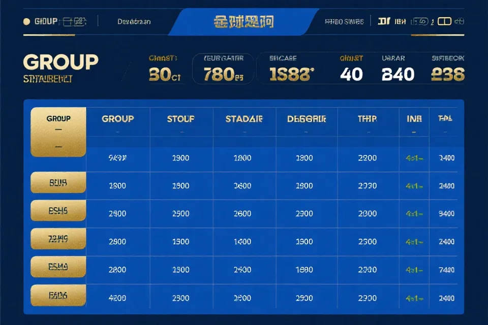 小组积分榜可视化示意